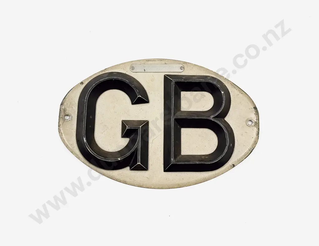 Vintage Aluminium GB AA Touring Car Badge with Raised Letters Image 1++