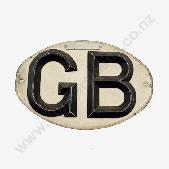 Vintage Aluminium GB AA Touring Car Badge with Raised Letters