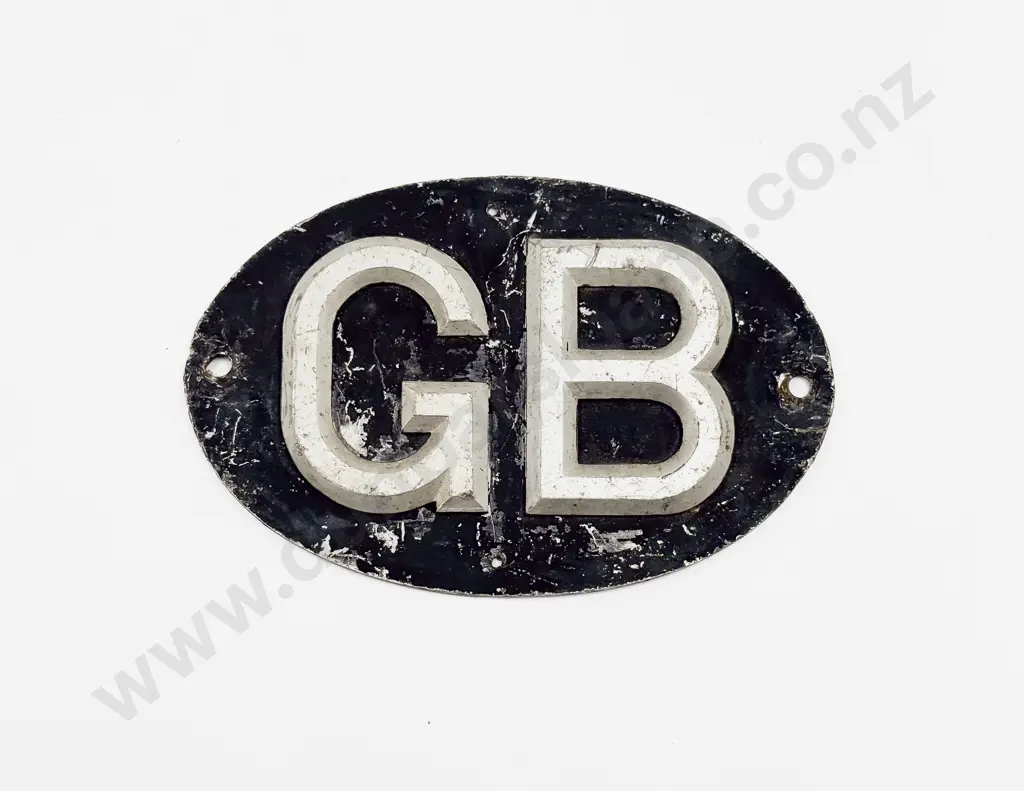Vintage Aluminium GB AA Touring Car Badge with Raised Letters Image 1++