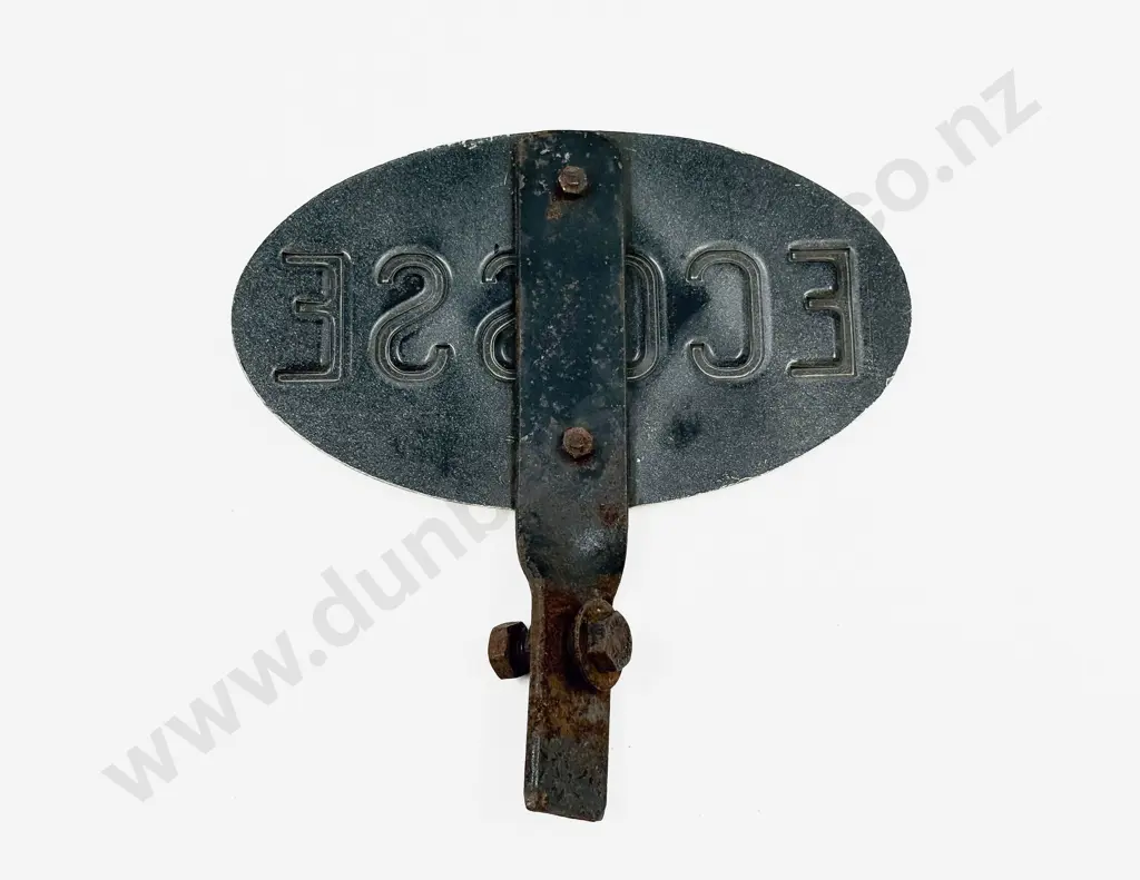 Vintage Aluminium Ecosse Touring Car Badge with Raised Letters Image 1++