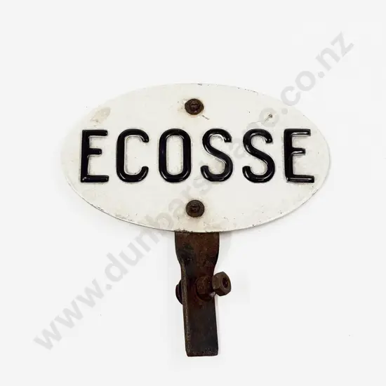Vintage Aluminium Ecosse Touring Car Badge with Raised Letters