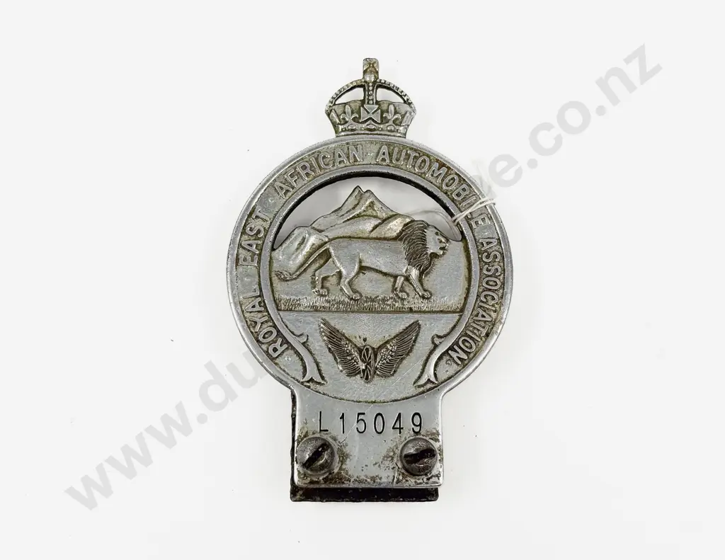 Vintage Royal East African Automobile Association Chrome Plated Car Badge #L15049 Image 1++