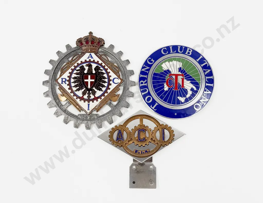 Three Italian Automobile Car Badges Image 1++