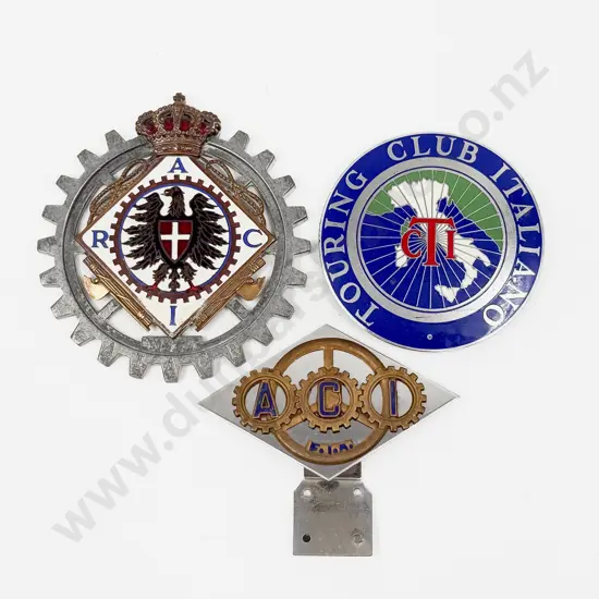 Three Italian Automobile Car Badges
