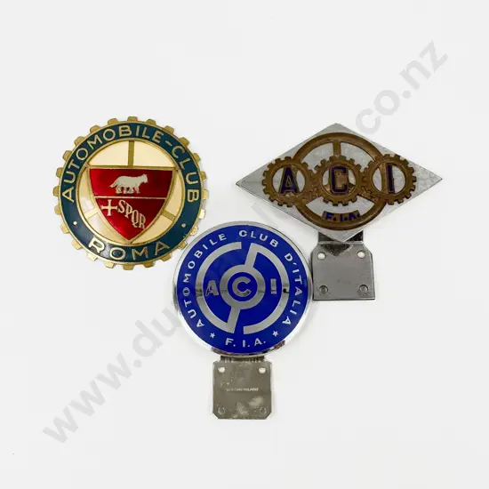 Three Italian Automobile Car Badges