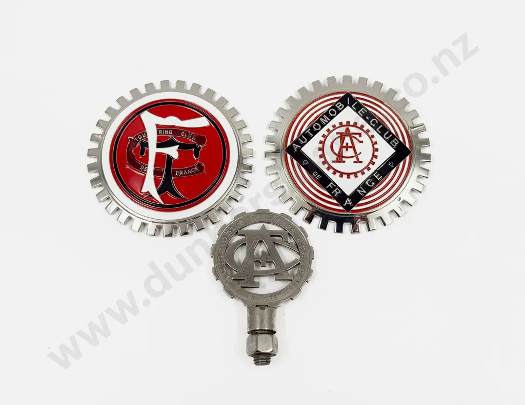 Three French Automobile Club/Association Car Badges Image 1++