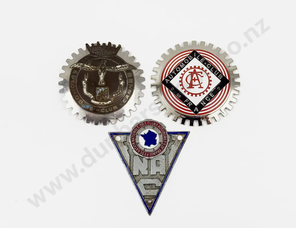 Three French Automobile Club/Association Car Badges Image 1++