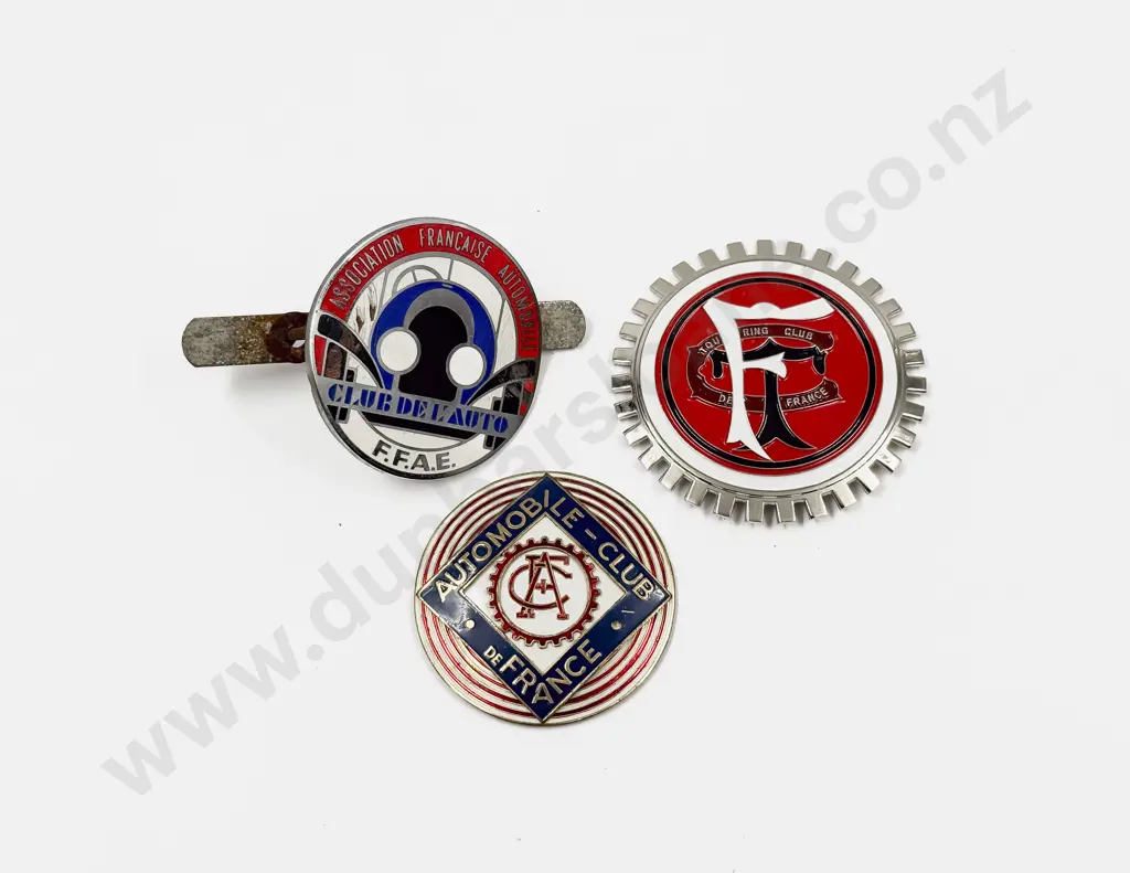 Three French Automobile Club/Association Car Badges Image 1++