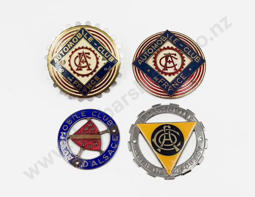 Four French Automobile Club/Association Car Badges Image 1++