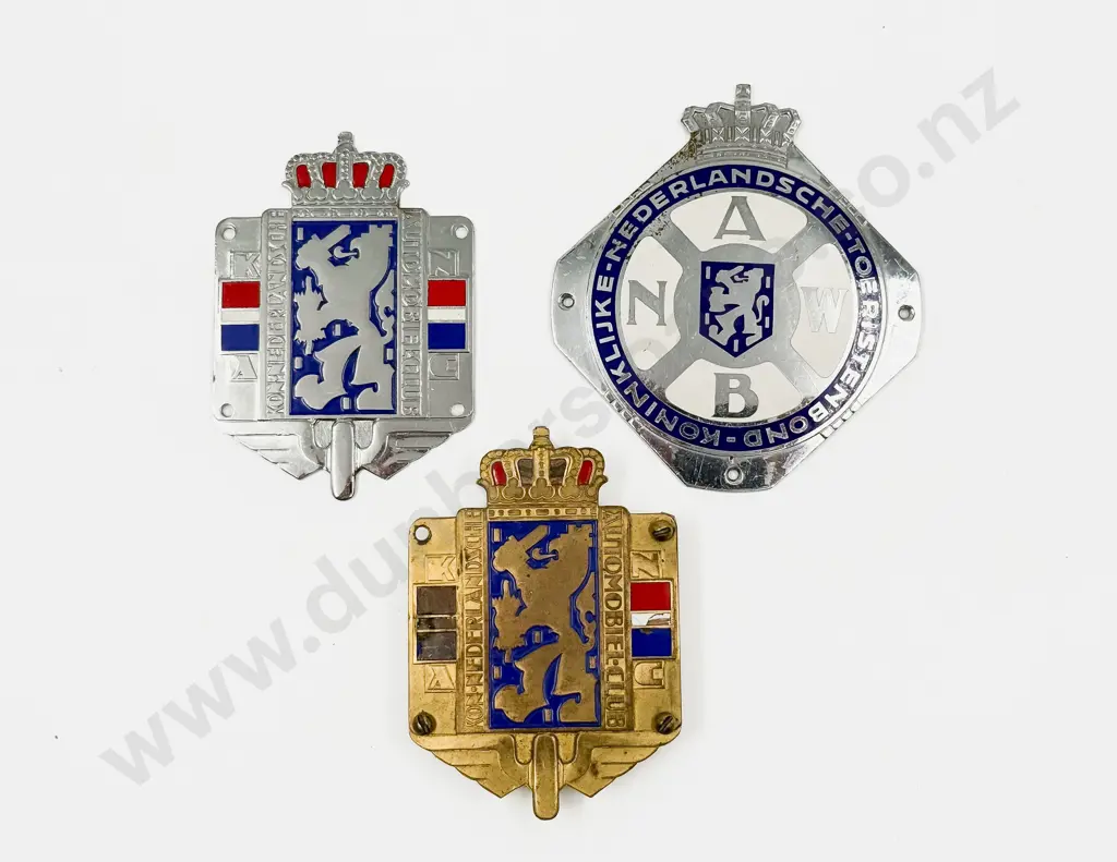Netherlands Three Automobile Club/Association Car Badges Image 1++