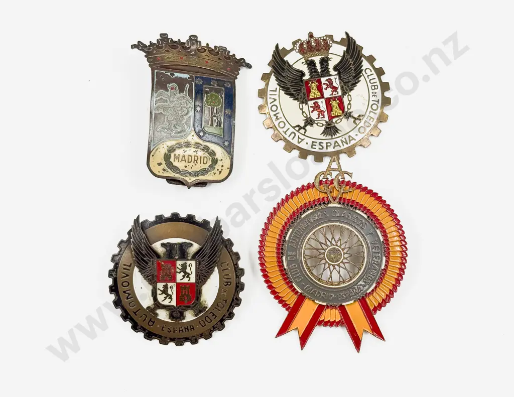 Spain Four Automobile Club/Association Car Badges Image 1++