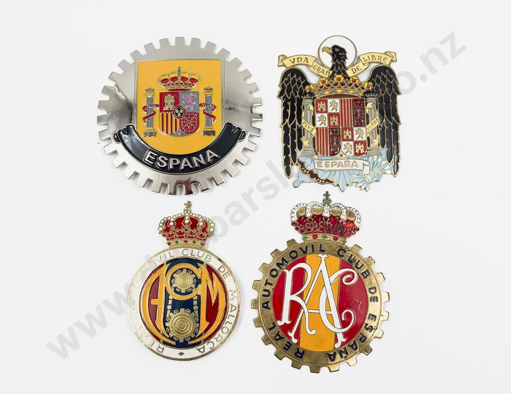 Spain Four Automobile Club/Association Car Badges Image 1++
