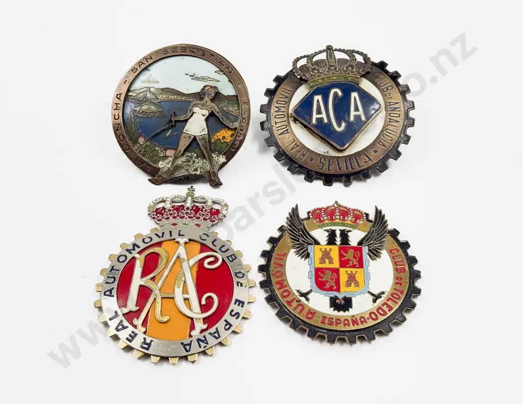 Spain Four Automobile Club/Association Car Badges Image 1++