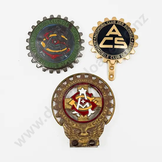 Switzerland Three Automobile Club/Association Car Badges