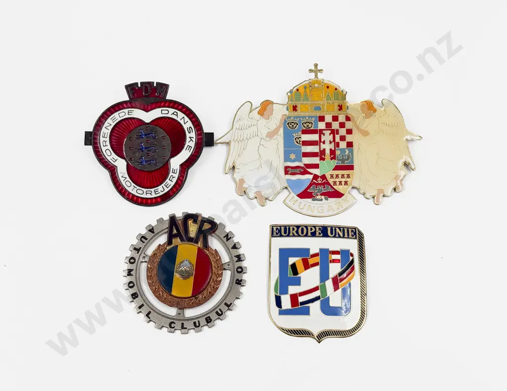 Four Various European Automobile Club/Association Car Badges Image 1++