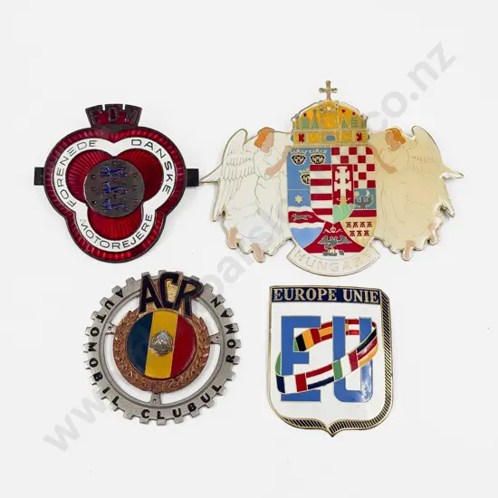 Four Various European Automobile Club/Association Car Badges