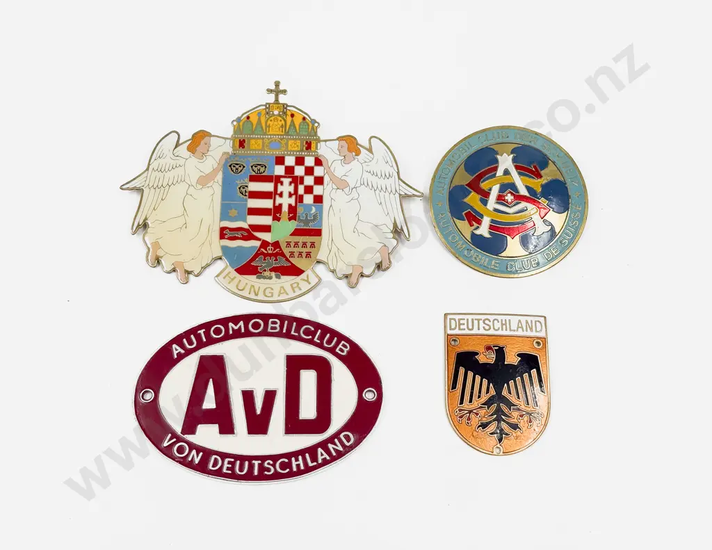 Four Various European Automobile Club/Association Car Badges Image 1++