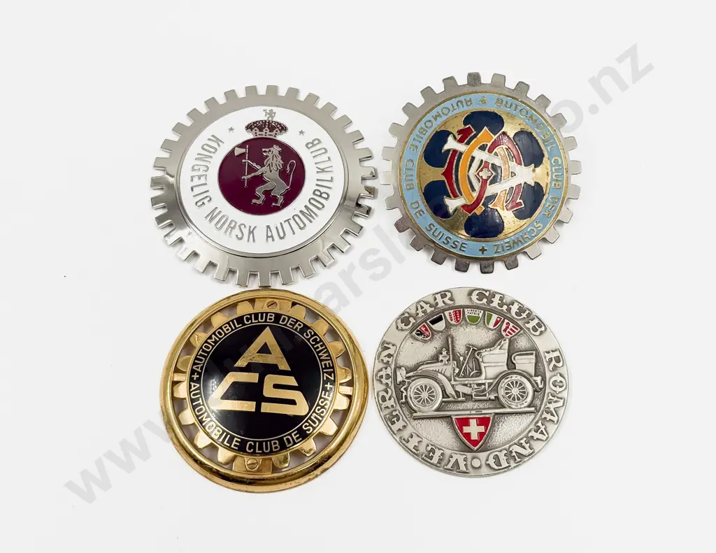 Four Various European Automobile Club/Association Car Badges Image 1++