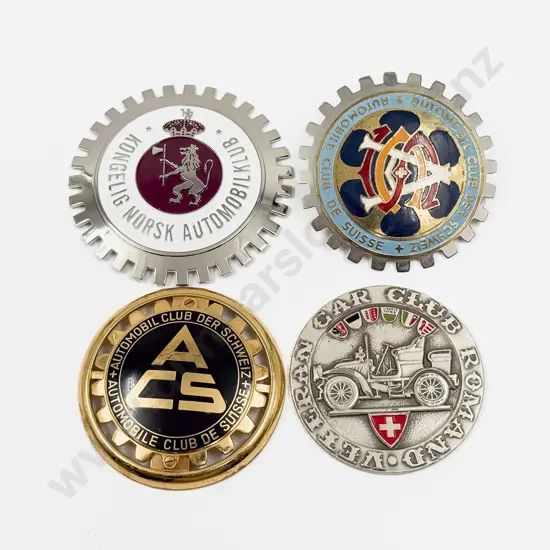 Four Various European Automobile Club/Association Car Badges