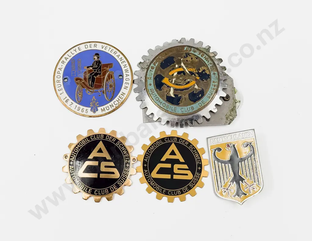 Four Various European Automobile Club/Association Car Badges Image 1++