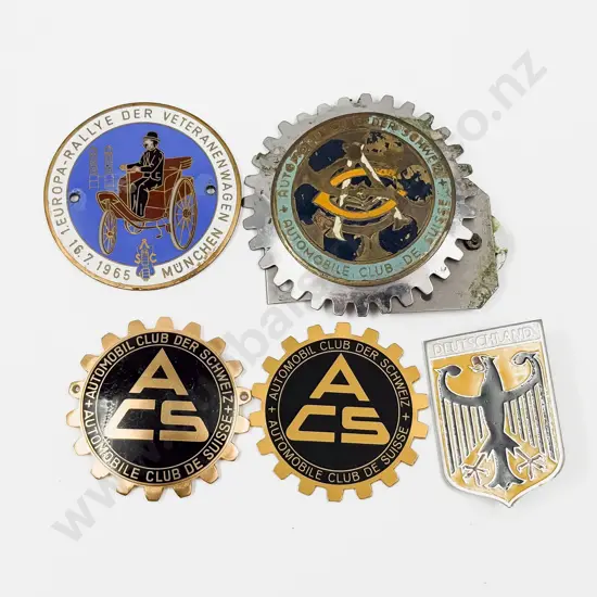 Four Various European Automobile Club/Association Car Badges