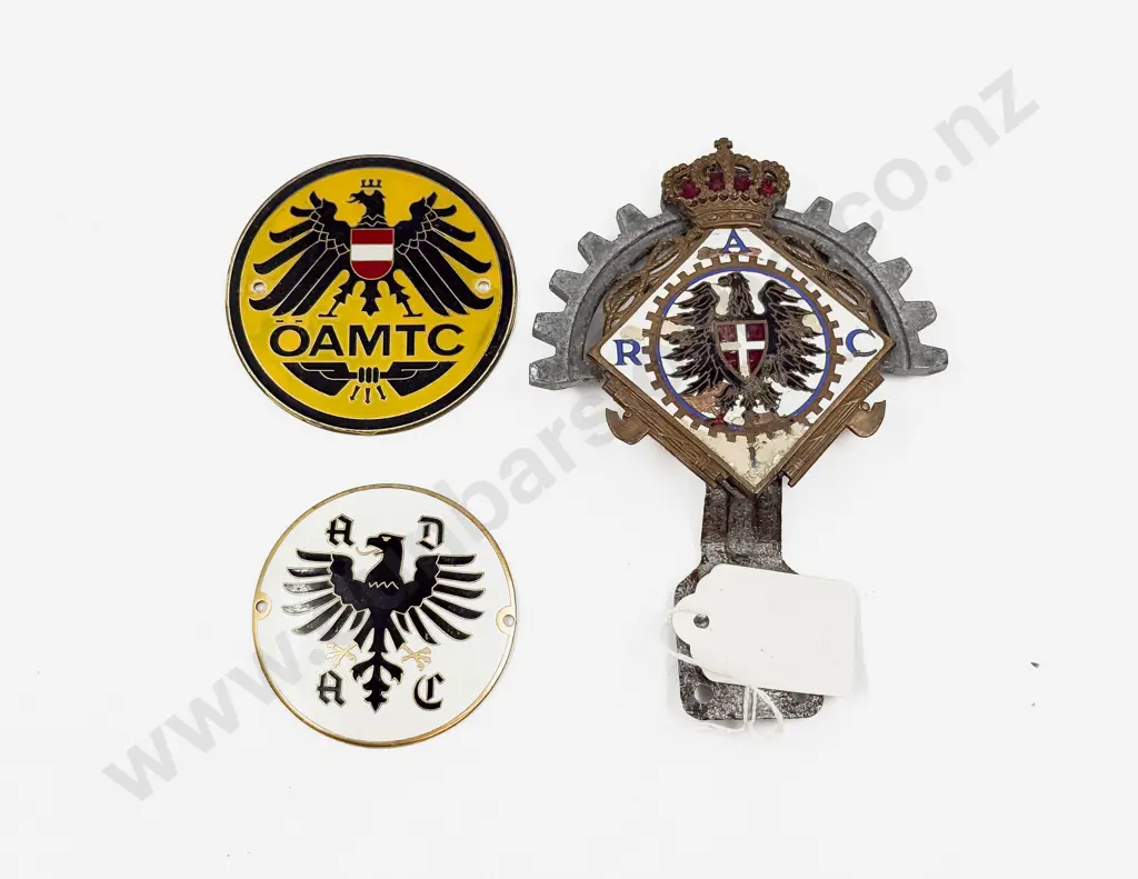 Three Various European Automobile Club/Association Car Badges Image 1++