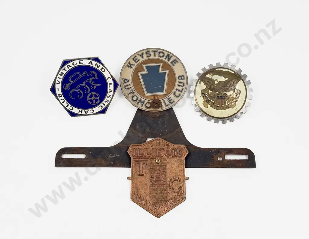 Four American Club and Association Grille Badges Image 1++