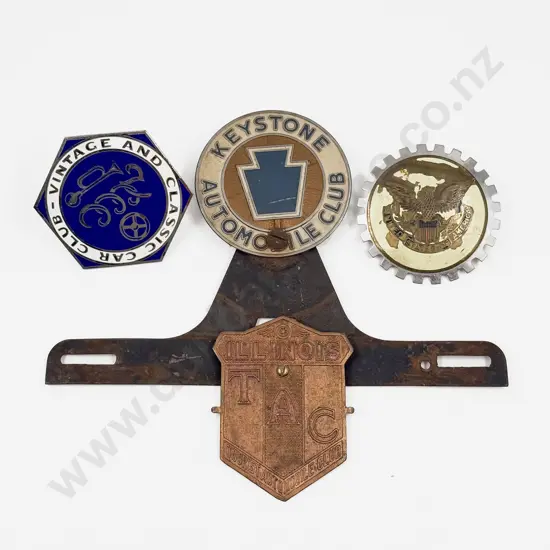Four American Club and Association Grille Badges