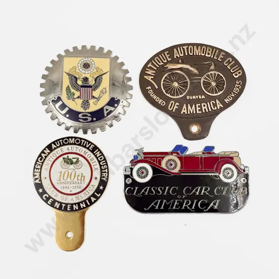 Four AACA Antique Automobile & Classic Club of America Grill Badges