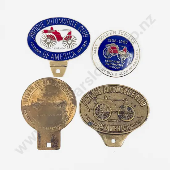Four AACA Antique Automobile & Classic Club of America Badge Plaque Topper and Grill Badges