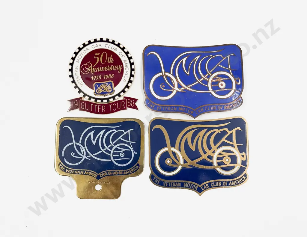 Four VMCCA Veteran Motor Car Club of America Grille Badges Image 1++