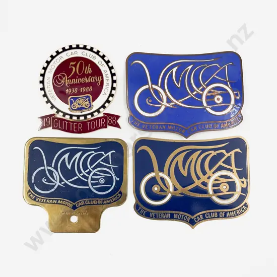Four VMCCA Veteran Motor Car Club of America Grille Badges