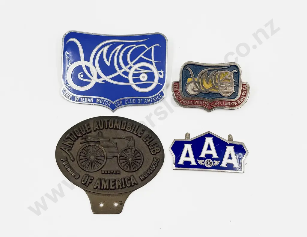 Four VMCCA Veteran Motor Car Club of America Grille Badges Image 1++