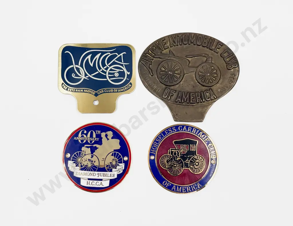 Four VMCCA Veteran Motor Car Club of America & HCCA Grille Badges Image 1++