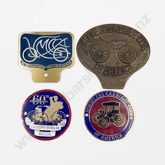Four VMCCA Veteran Motor Car Club of America & HCCA Grille Badges