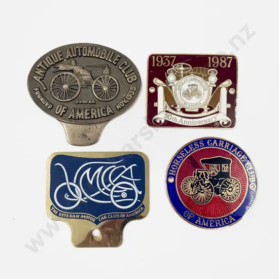 Four VMCCA Veteran Motor Car Club of America & HCCA Grille Badges