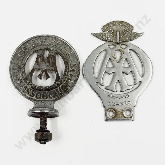 NZ Commercial Auto Association Auckland and NZ AA Auckland #A24336 Car Badges