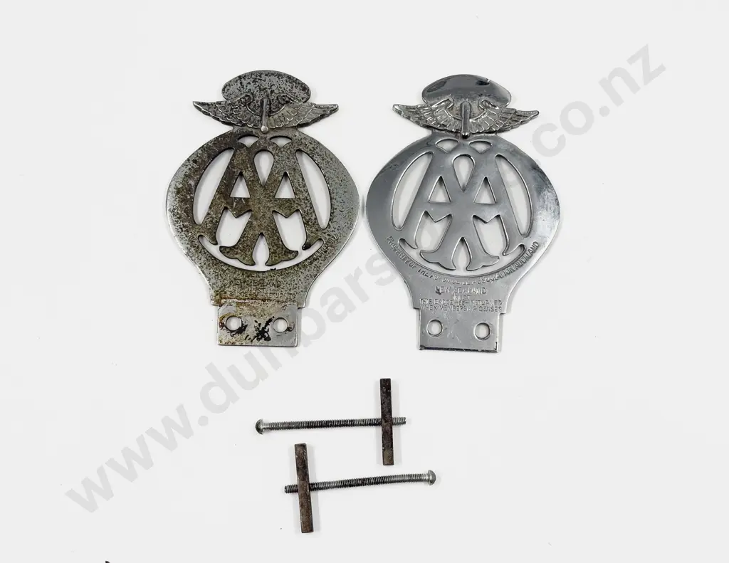 Two NZ AA Auckland Car Badges Image 1++