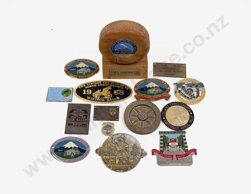 Collection NZ Rally and Other Event Automobile Commemorative Plaque Medallions Image 1++