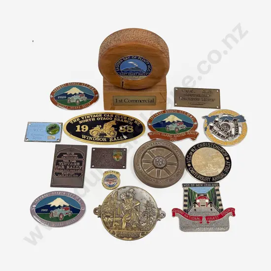 Collection NZ Rally and Other Event Automobile Commemorative Plaque Medallions