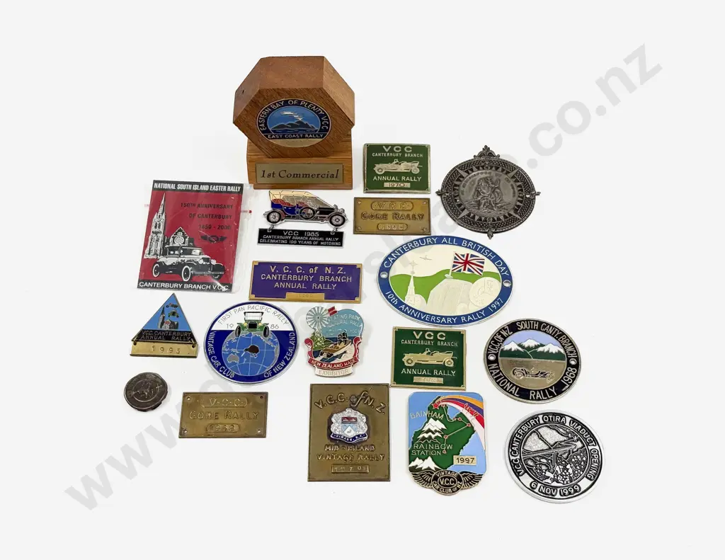 Collection NZ Rally and Other Event Automobile Commemorative Plaque Medallions Image 1++