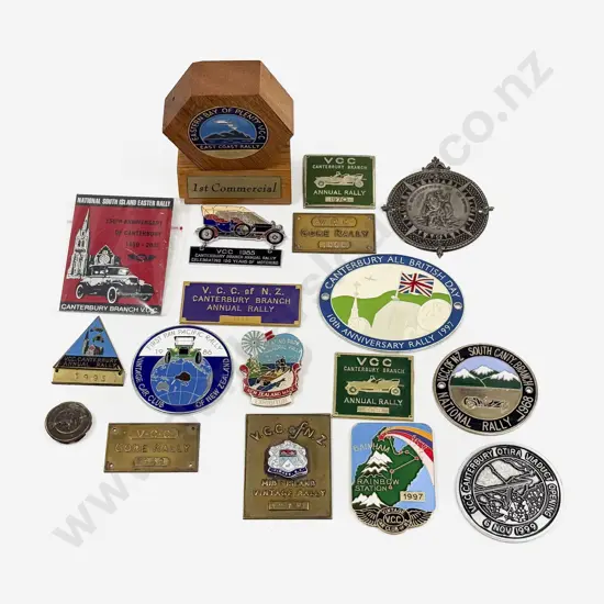 Collection NZ Rally and Other Event Automobile Commemorative Plaque Medallions
