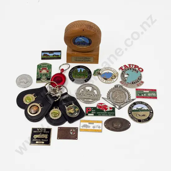 Collection NZ Rally and Other Event Automobile Commemorative Plaque Medallions Key Rings