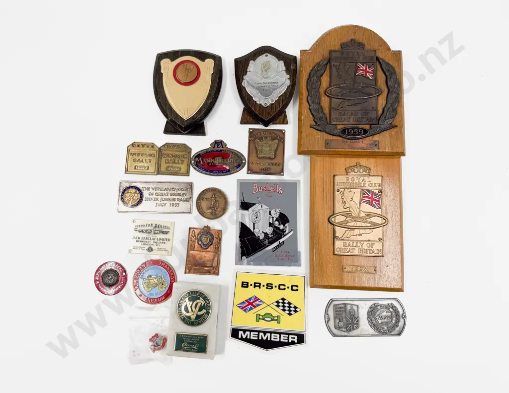 Collection UK Rally and Other Event Automobile Commemorative Plaque Medallions Image 1++