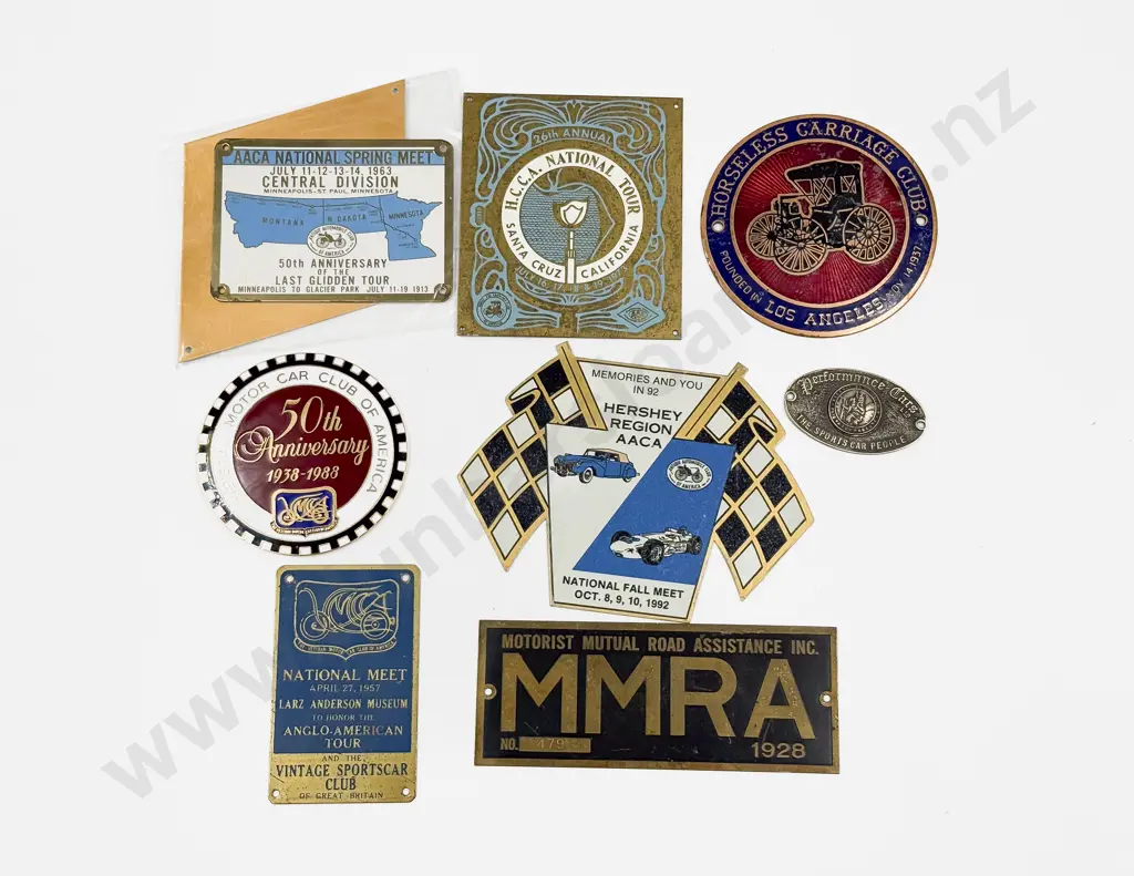 Collection US Rally and Other Event Automobile Commemorative Plaque Medallions Image 1++