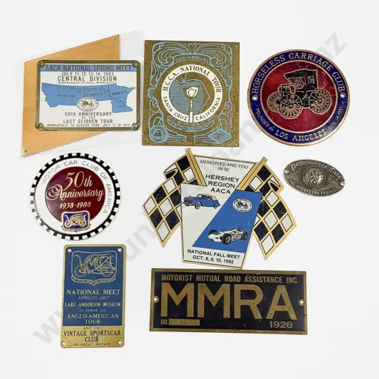 Collection US Rally and Other Event Automobile Commemorative Plaque Medallions