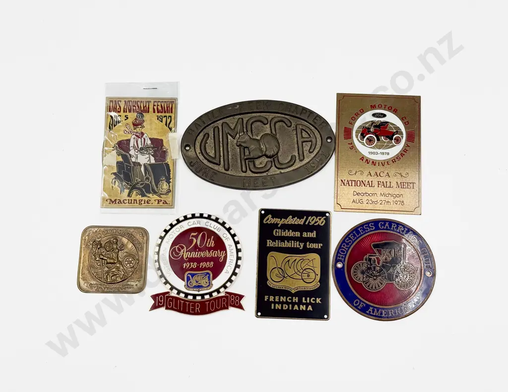 Collection US Rally and Other Event Automobile Commemorative Plaque Medallions Image 1++