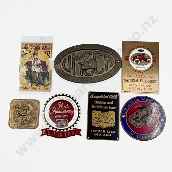 Collection US Rally and Other Event Automobile Commemorative Plaque Medallions