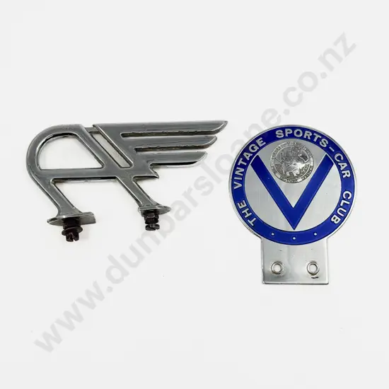Austin of England Flying "A" Car Mascot with The Vintage Sports-Car Club Badge