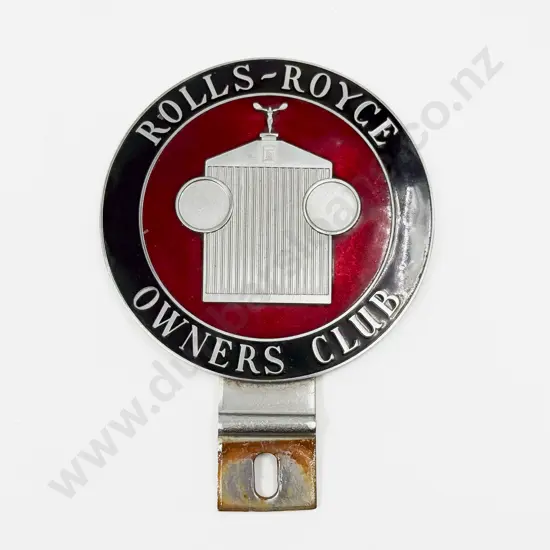Large C1950s-1970s Rolls-Royce Owners Club RROC Enamelled Car Badge